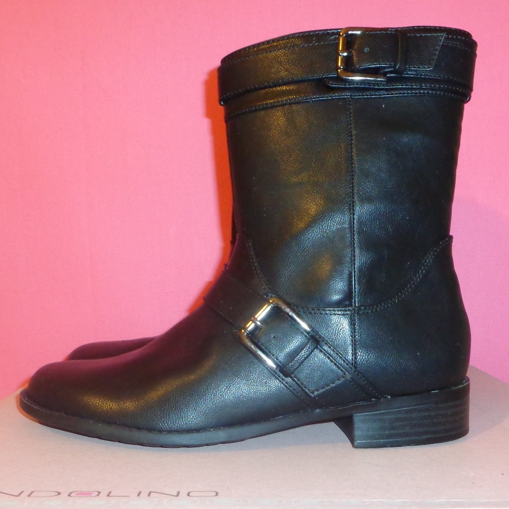 BOOTS Bandolino Ankle Moto Booties Women's Buckle